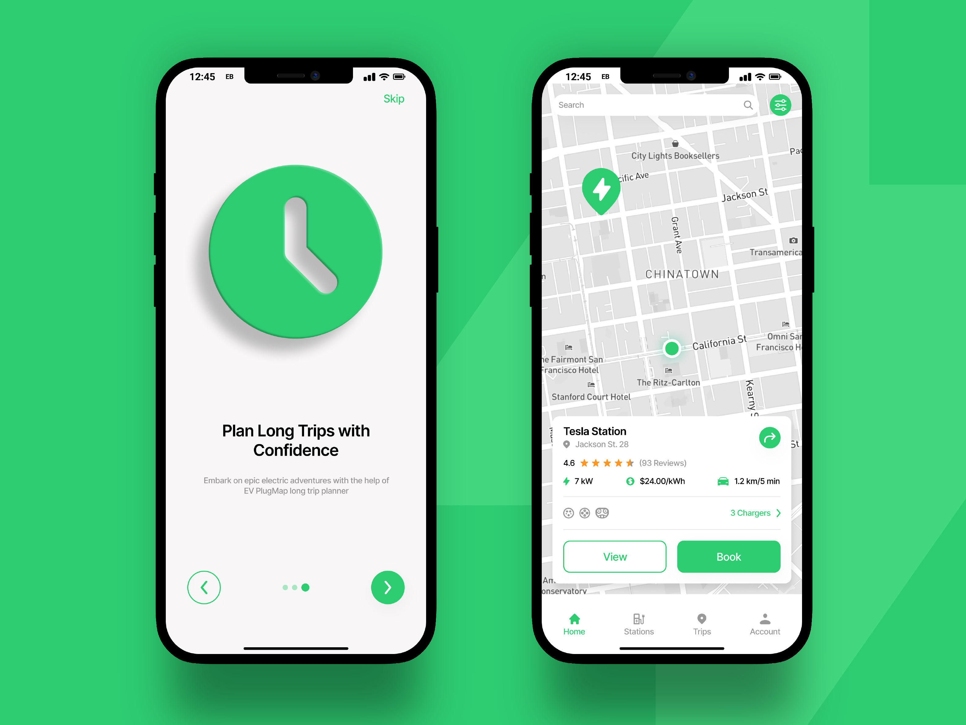 EV Spot - Electric Vehicle Charging Station Finder App Design — screen 3