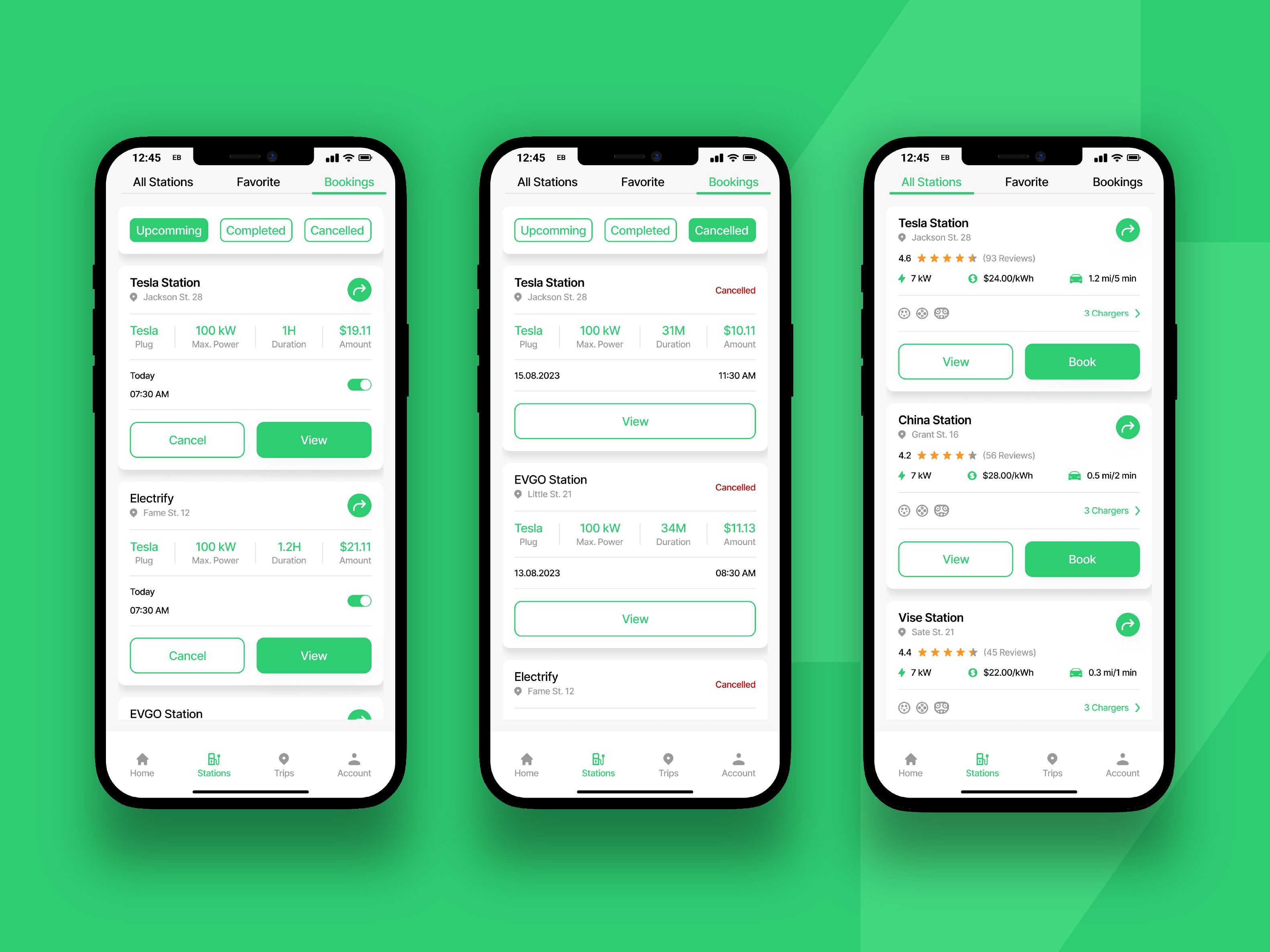 EV Spot - Electric Vehicle Charging Station Finder App Design — screen 4